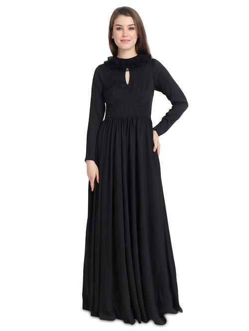 solid a-line gown - 16358781 - Very Small Image - 1