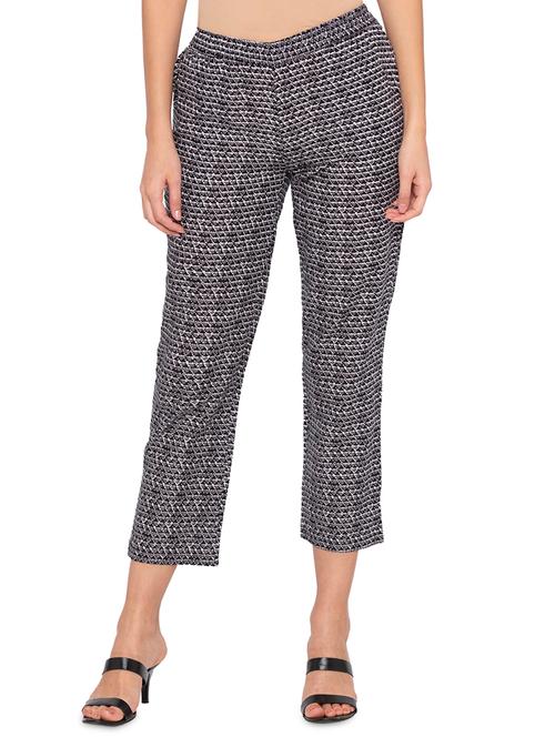 flat front cropped trouser - 16360329 - Very Small Image - 1
