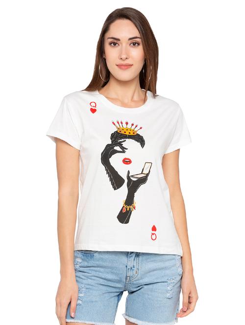 quirky text round neck tee - 16360364 - Very Small Image - 1