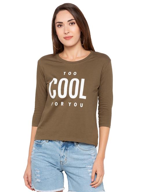 quirky text round neck tee - 16360859 - Very Small Image - 1