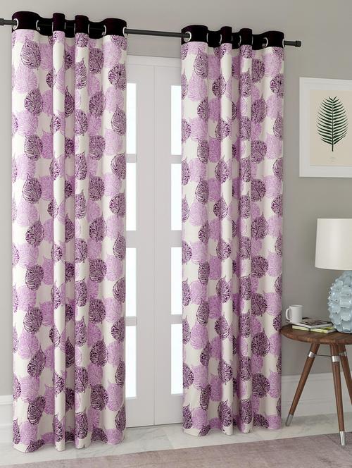 polyester printed long door curtains - 16363854 - Very Small Image - 1