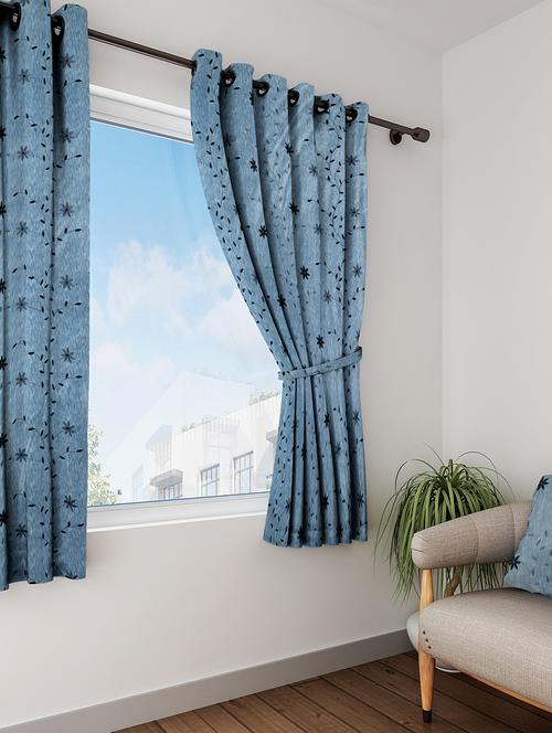long size embroidery semi sheer window curtains - 16363912 - Very Small Image - 1