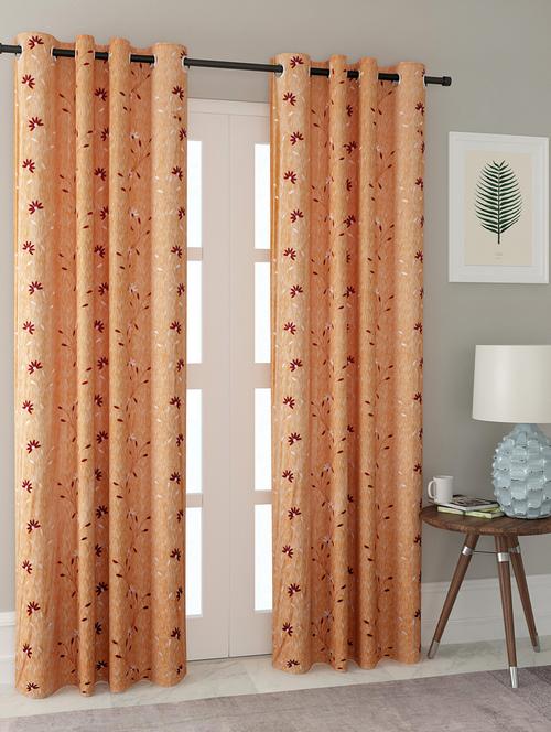 long size embroidery semi sheer door curtains - 16363935 - Very Small Image - 1