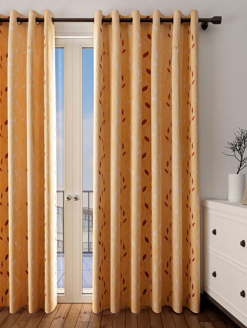 long size embroidery semi sheer long door curtains - 16363942 - Very Small Image - 1