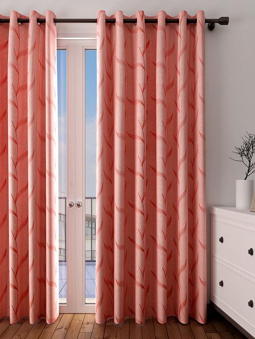 long size embroidery semi sheer long door curtains - 16363944 - Very Small Image - 1