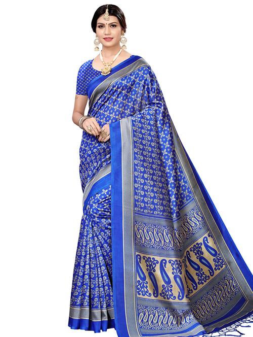checkered printed saree with blouse - 16367308 - Very Small Image - 1