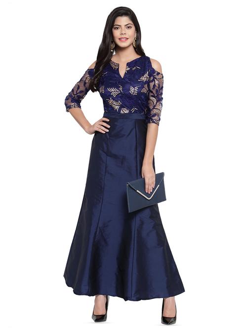 cold shoulder embellished gown - 16368047 - Very Small Image - 1