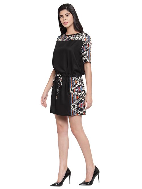 drawstring aztec blouson dress - 16368057 - Very Small Image - 1
