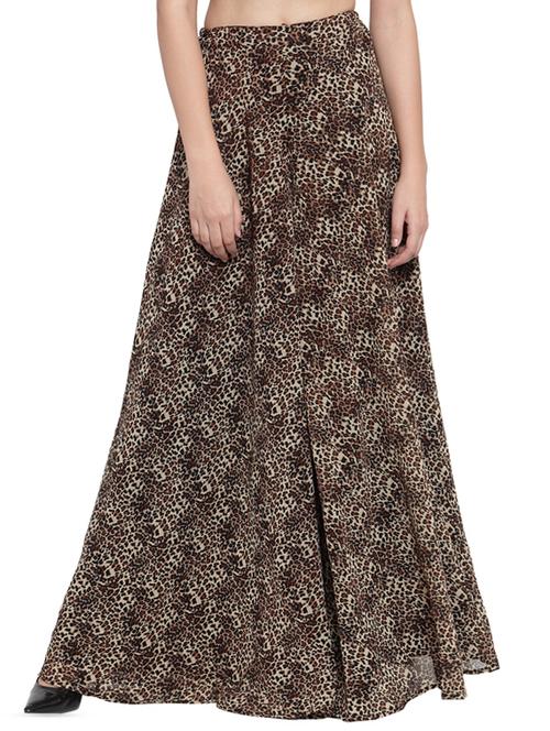 high rise animal printed palazzo - 16368068 - Very Small Image - 1