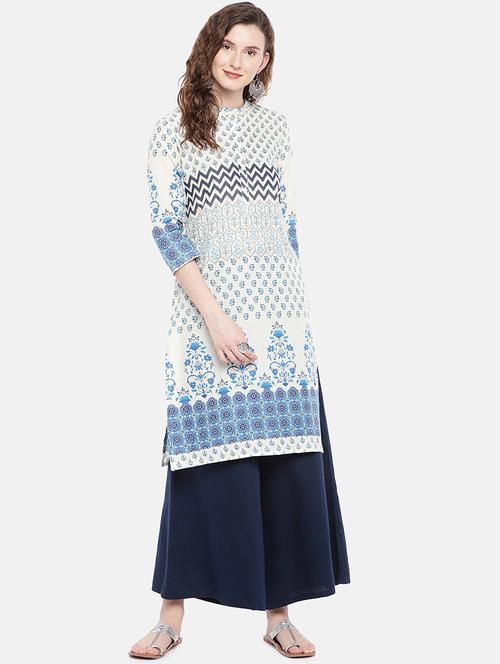 printed straight kurta - 16368238 - Very Small Image - 1