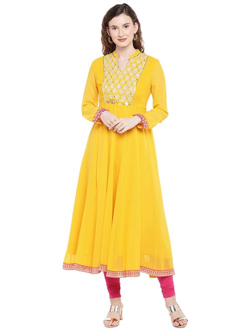 embroidered anarkali kurta - 16368261 - Very Small Image - 1