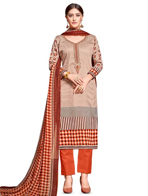 embroidered unstitched suit - 16368722 - Very Small Image - 1