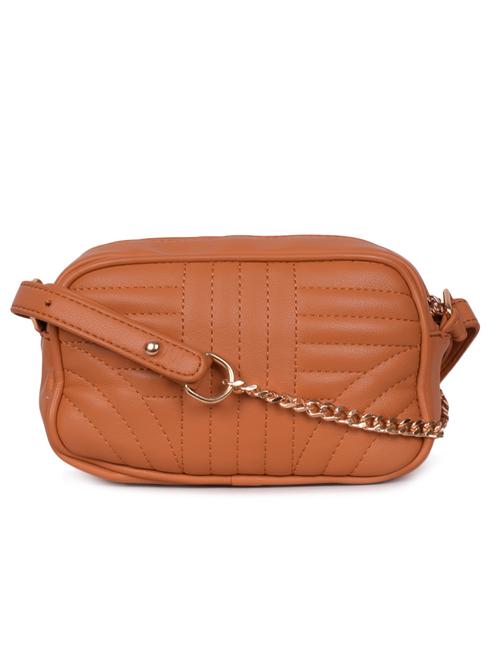 tan leatherette (pu) handbag - 16372382 - Very Small Image - 1