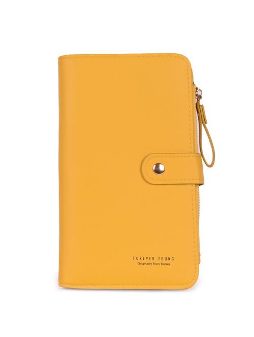 yellow leatherette pu wallet - 16372446 - Very Small Image - 1