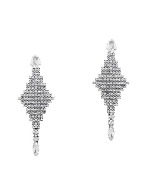 silver plated drop earring - 16373099 - Very Small Image - 1