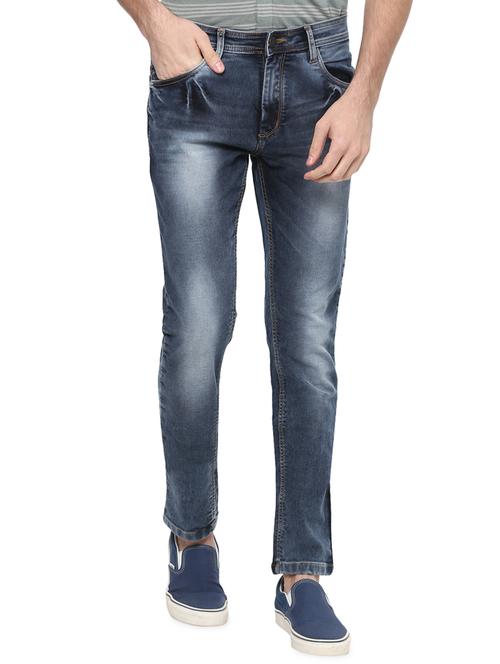 blue light washed denim jeans - 16373159 - Very Small Image - 1