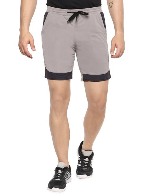 grey solid polyester short - 16373162 - Very Small Image - 1