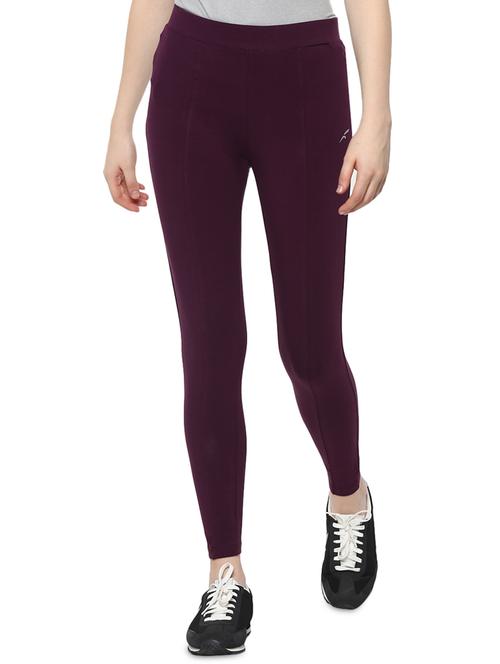 high rise solid sports leggings - 16373240 - Very Small Image - 1