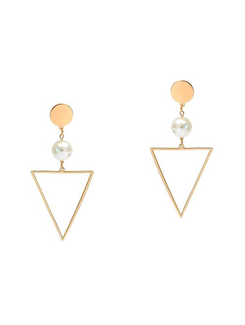 white gold plated drop earring - 16373298 - Very Small Image - 1