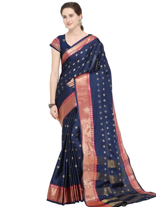 self-design woven saree with blouse - 16373976 - Very Small Image - 1