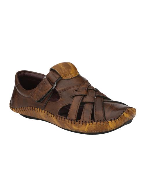 big fox brown leatherette back strap sandals - 16375348 - Very Small Image - 1