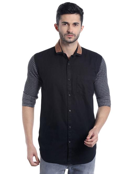 mens checks casual shirt - 16375426 - Very Small Image - 1