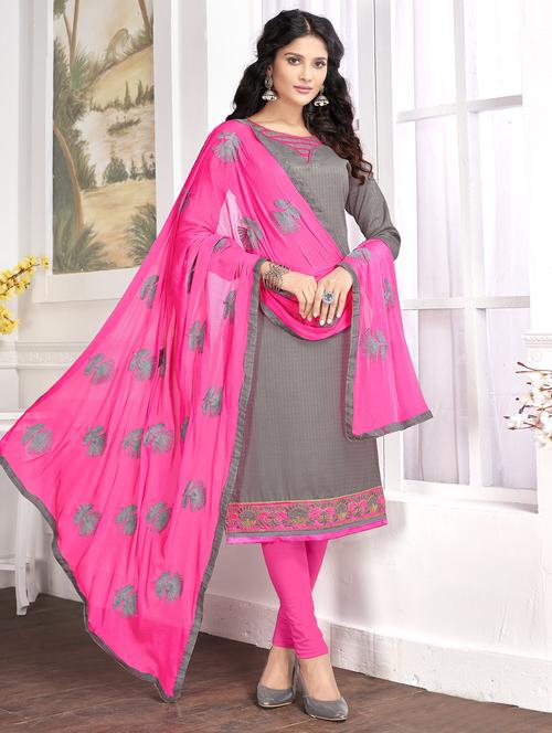 embroidered unstitched suit - 16377698 - Very Small Image - 1