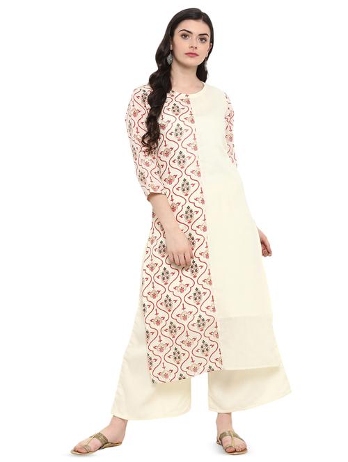 printed straight kurta - 16379482 - Very Small Image - 1