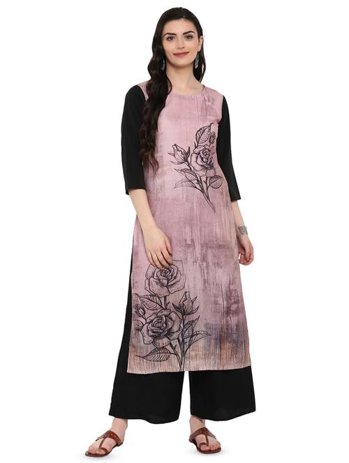 floral straight kurta - 16379502 - Very Small Image - 1