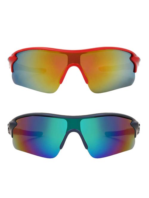 zyaden combo of two wrap around sunglasses - 16380502 - Very Small Image - 1