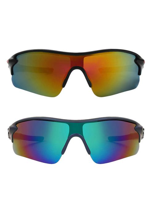 zyaden combo of two wrap around sunglasses - 16380503 - Very Small Image - 1