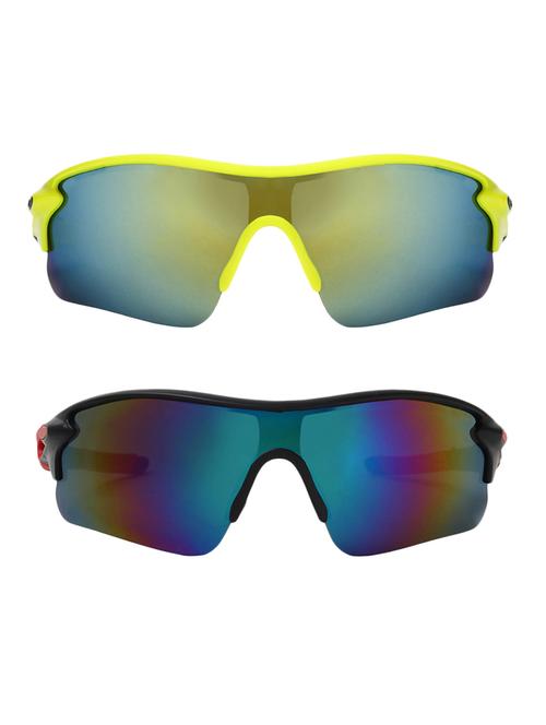 zyaden combo of two wrap around sunglasses - 16380505 - Very Small Image - 1