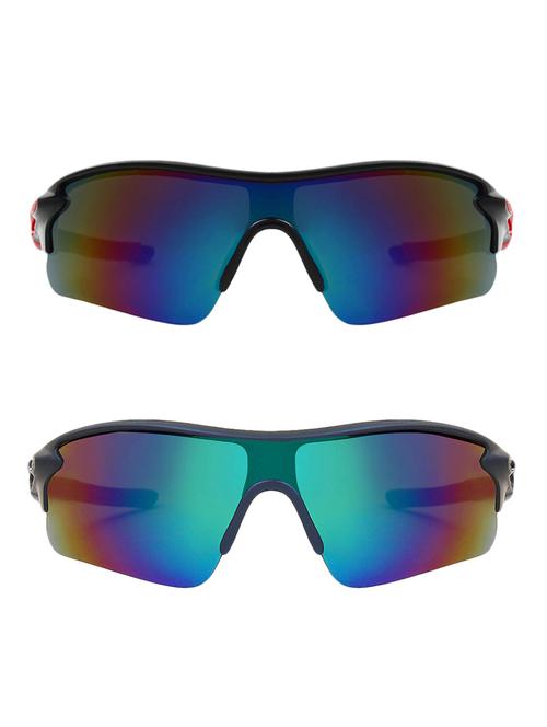zyaden combo of two wrap around sunglasses - 16380510 - Very Small Image - 1
