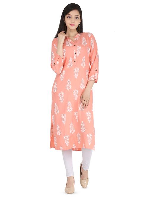 printed straight kurta - 16380616 - Very Small Image - 1