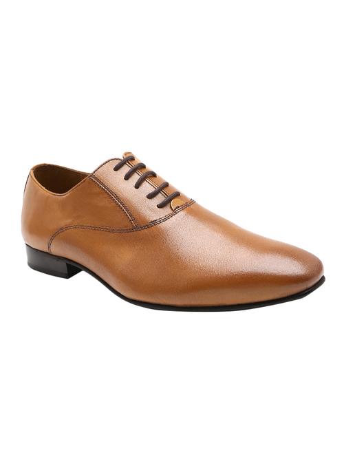 tan leather lace-up oxfords - 16380674 - Very Small Image - 1