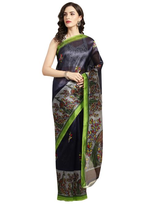 conversational printed saree with blouse - 16380832 - Very Small Image - 1
