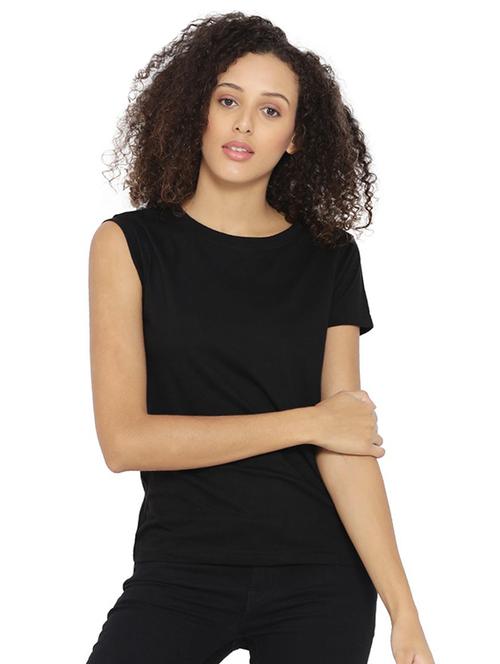 single shoulder solid tee - 16381752 - Very Small Image - 1