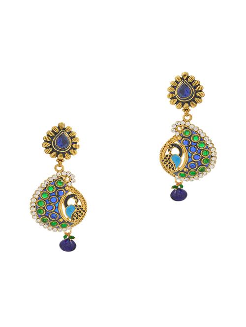 green drop earring - 16382135 - Very Small Image - 1