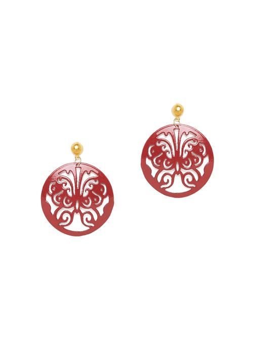 red drop earring - 16382237 - Very Small Image - 1