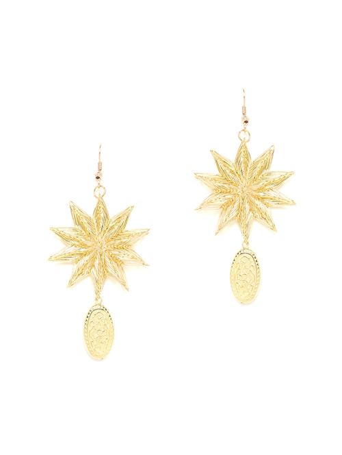gold metal drop earring - 16382246 - Very Small Image - 1
