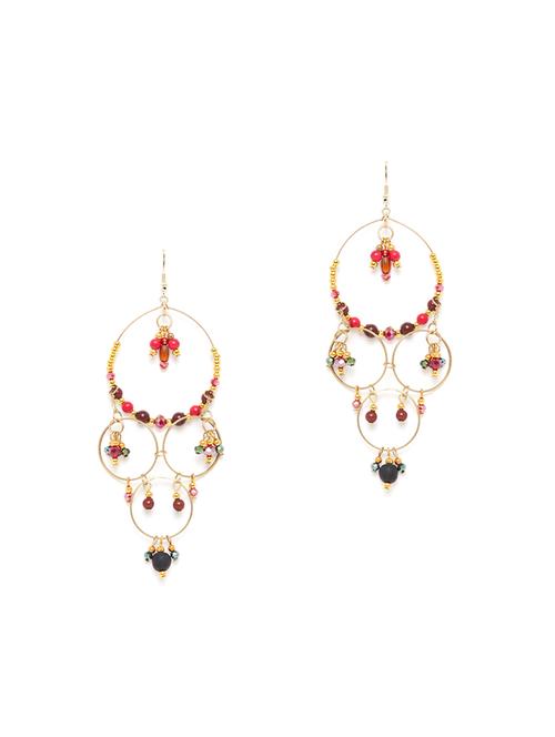 multi colored metal drop earring - 16382251 - Very Small Image - 1