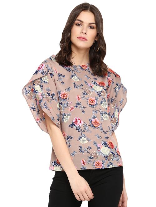 tulip sleeved floral top - 16382711 - Very Small Image - 1