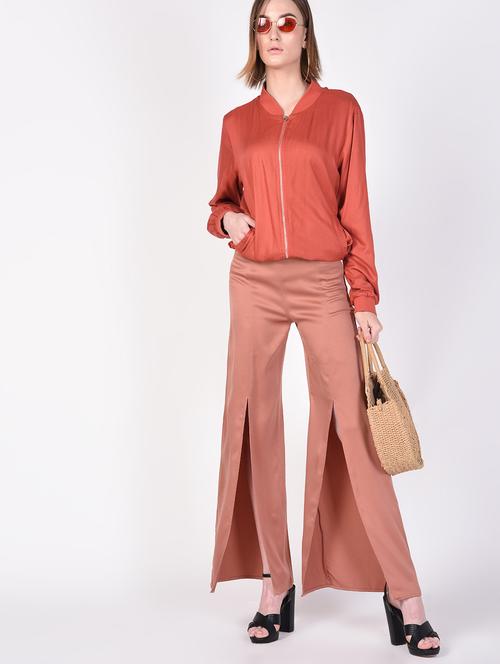 high rise slit detail trouser - 16383611 - Very Small Image - 1