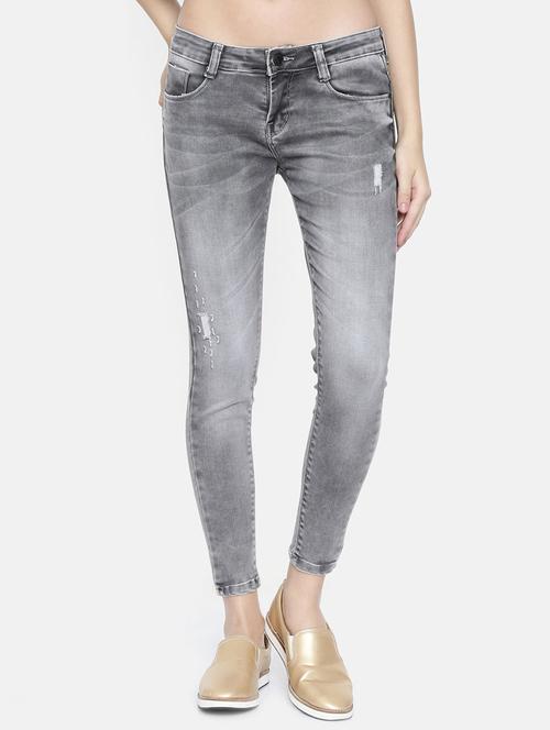 distress stone wash jeans - 16383806 - Very Small Image - 1