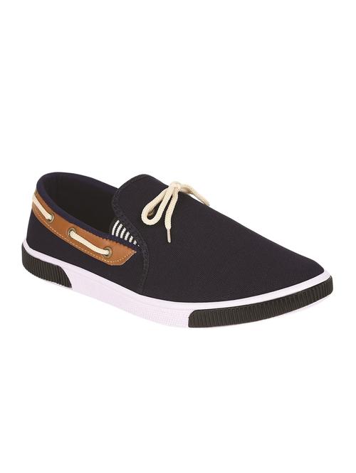 blue canvas lace up boatshoes - 16383935 - Very Small Image - 1