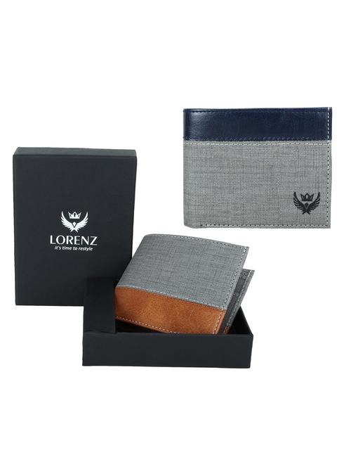 grey and blue canvas wallet - 16386341 - Very Small Image - 1