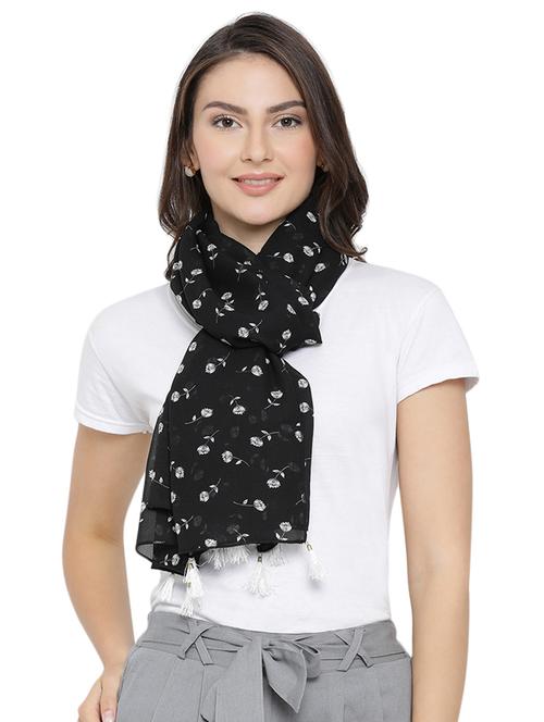 tassel embellished floral stole - 16386354 - Very Small Image - 1