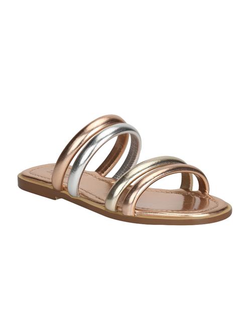 gold slip on sandals - 16386446 - Very Small Image - 1