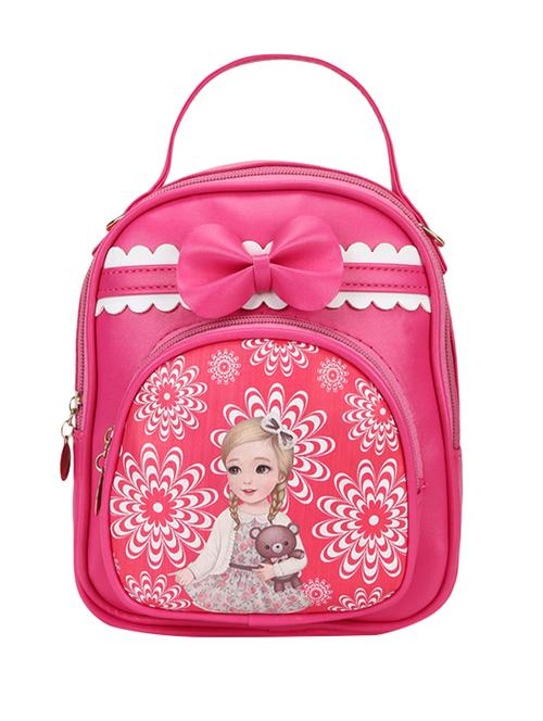 pink leatherette (pu) fashion backpack - 16386691 - Very Small Image - 1