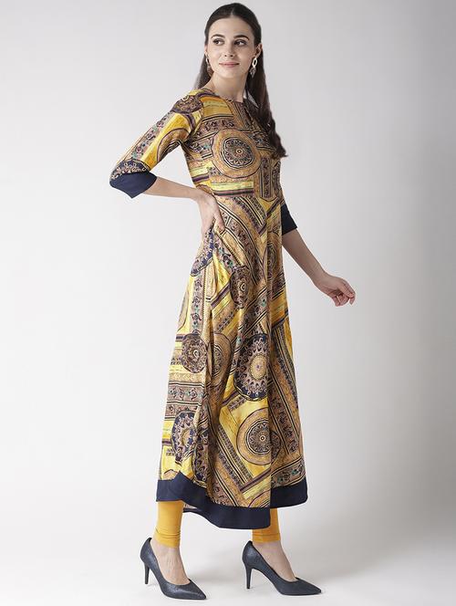 printed a-line kurta - 16386770 - Very Small Image - 1